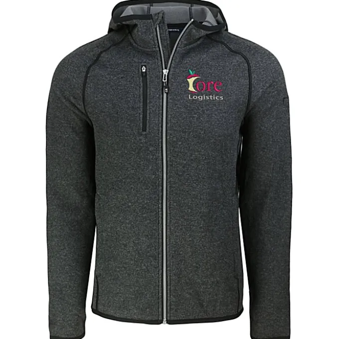 Cutter & Buck Sweater Knit Hooded Fleece Jacket - Men's