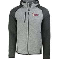 Cutter & Buck Sweater Knit Hooded Fleece Jacket - Men's