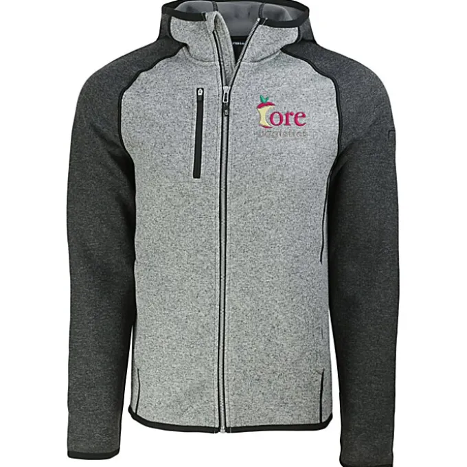 Cutter & Buck Sweater Knit Hooded Fleece Jacket - Men's
