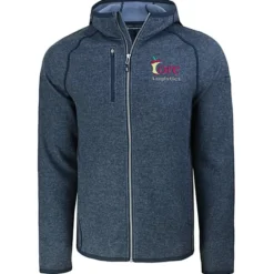 Cutter & Buck Sweater Knit Hooded Fleece Jacket - Men's