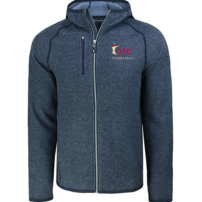 Cutter & Buck Sweater Knit Hooded Fleece Jacket - Men's