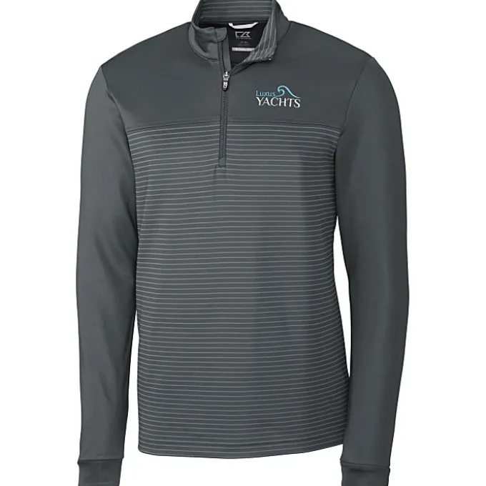 Cutter & Buck Traverse Stripe 1/2-Zip Pullover - Men's