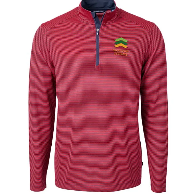Cutter & Buck Virtue Pique Micro Stripe 1/4-Zip Pullover