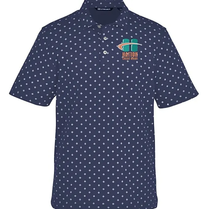 Cutter & Buck Virtue Pique Tile Print Polo