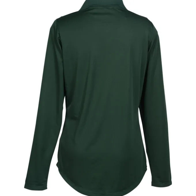 Dade Textured Performance LS Polo - Ladies'