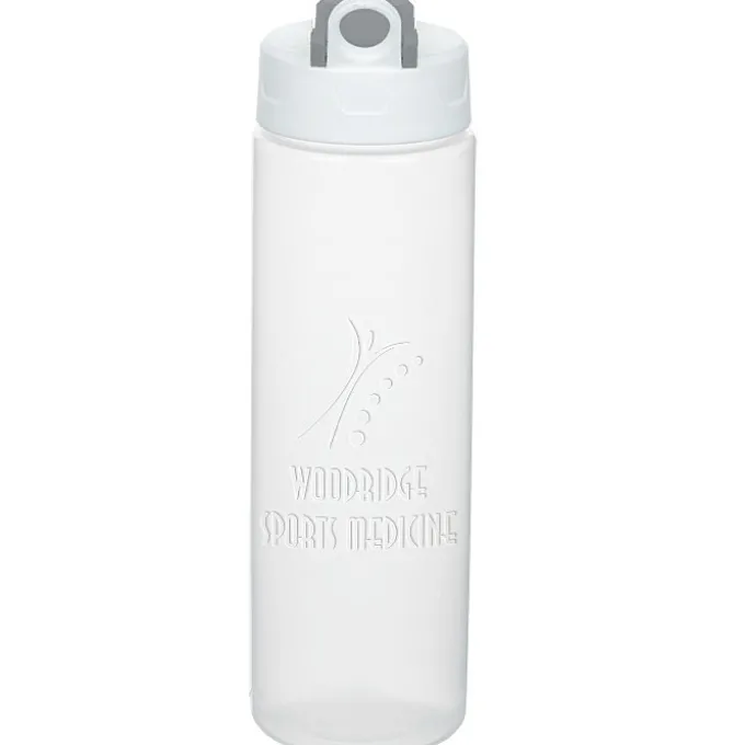 Debossed Imprint Sport Bottle with Pop Up Lid - 24 oz.
