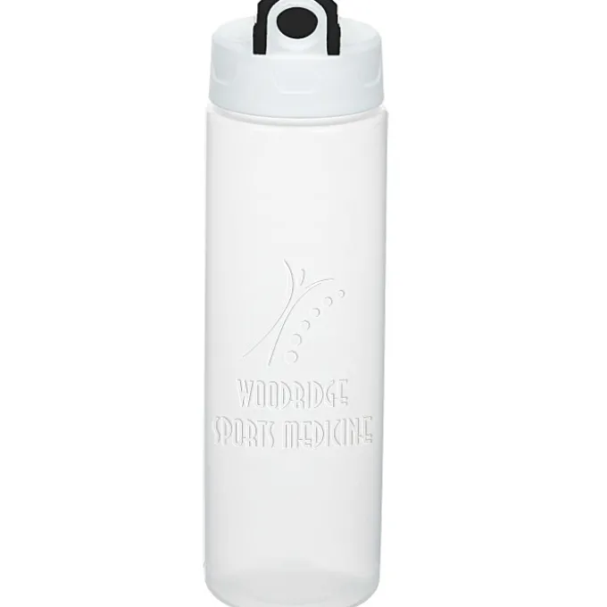 Debossed Imprint Sport Bottle with Pop Up Lid - 24 oz.
