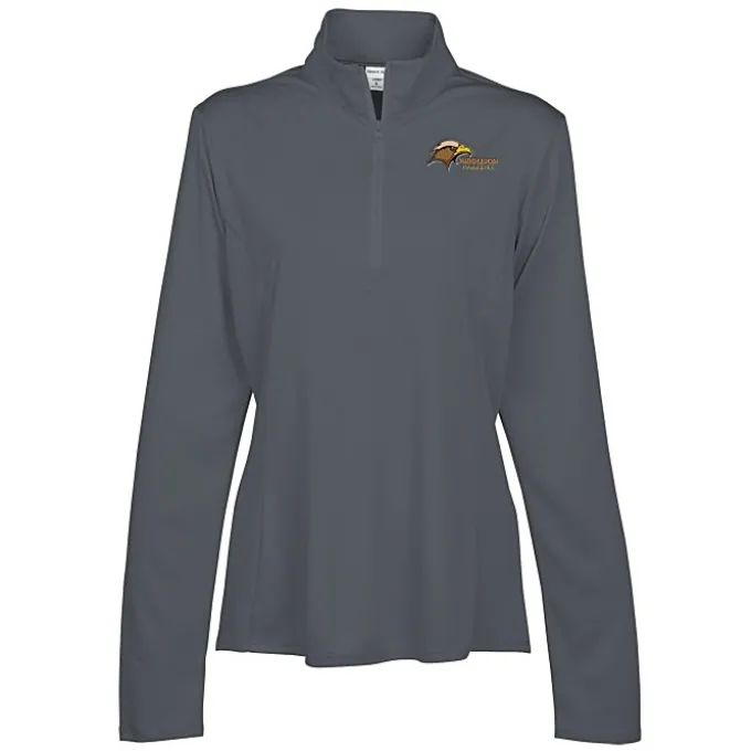 Defender Performance 1/4-Zip Pullover - Ladies' - Embroidered - 24 hr