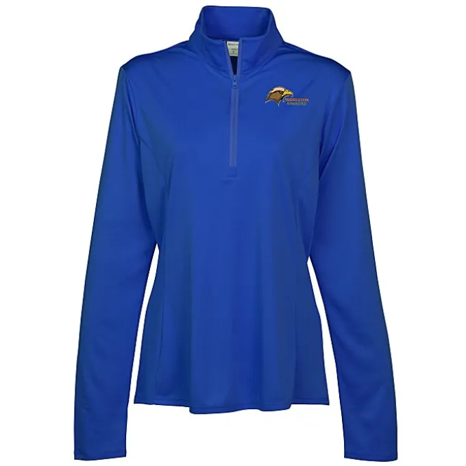 Defender Performance 1/4-Zip Pullover - Ladies' - Embroidered - 24 hr
