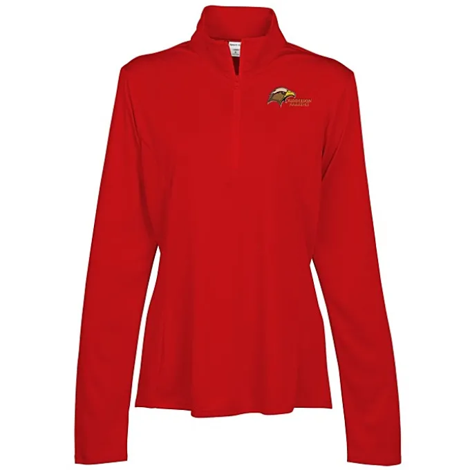 Defender Performance 1/4-Zip Pullover - Ladies' - Embroidered - 24 hr