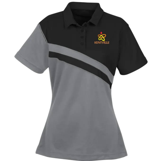 Diagonal Stripe Performance Polo - Ladies'