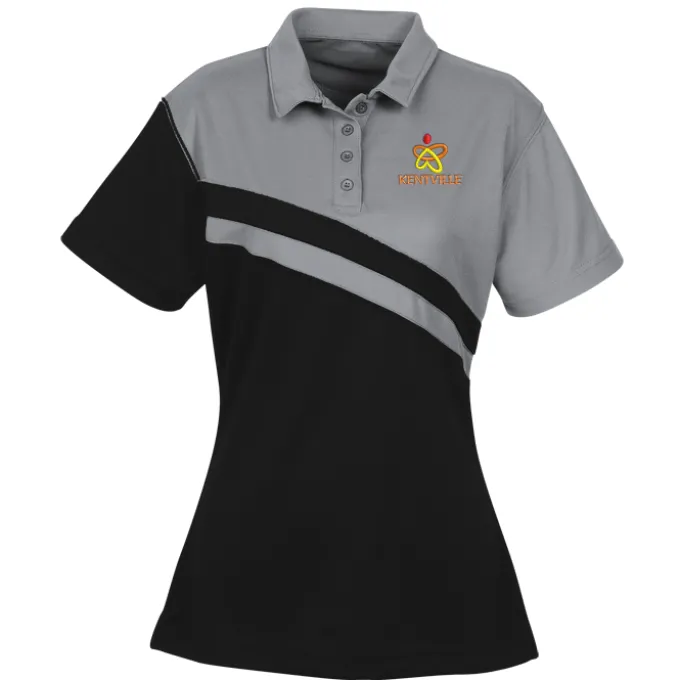 Diagonal Stripe Performance Polo - Ladies'