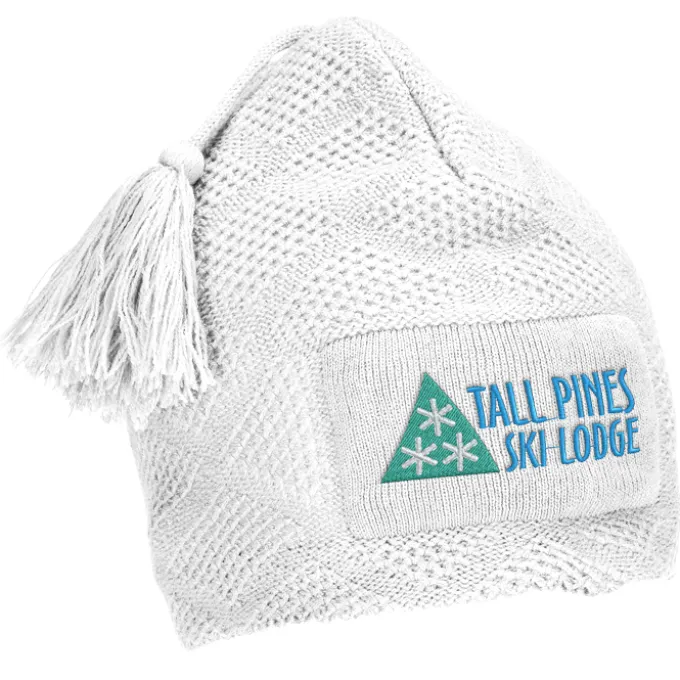 Diamond Knit Pom Pom Beanie