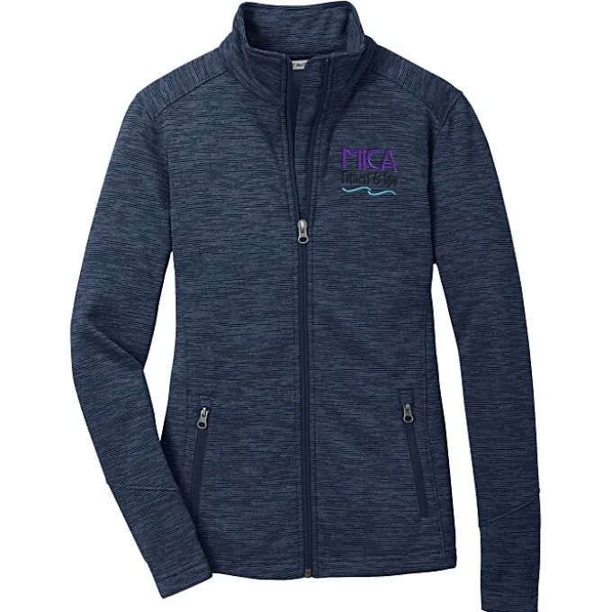 Digital Stripe Fleece Jacket - Ladies'