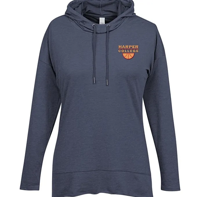 District Lightweight Terry Hoodie - Ladies' - Embroidered