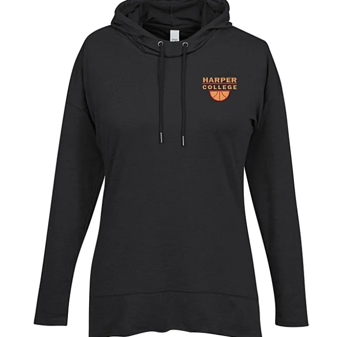 District Lightweight Terry Hoodie - Ladies' - Embroidered
