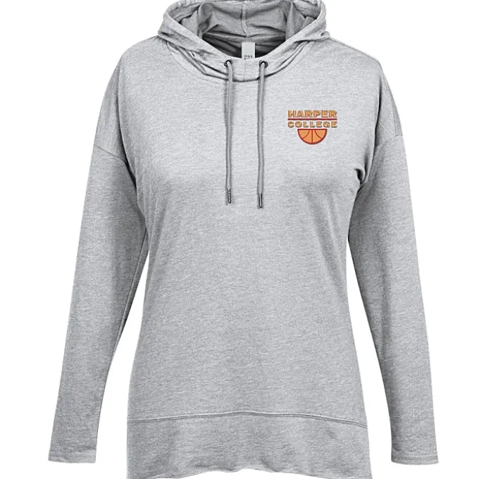 District Lightweight Terry Hoodie - Ladies' - Embroidered