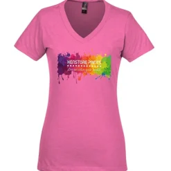 District Perfect Blend V-Neck T-Shirt - Ladies' - Full Color