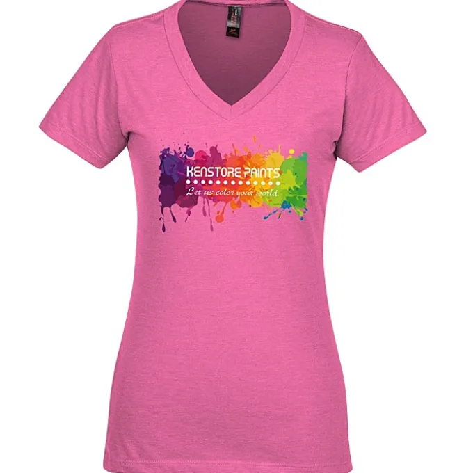District Perfect Blend V-Neck T-Shirt - Ladies' - Full Color