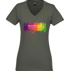 District Perfect Blend V-Neck T-Shirt - Ladies' - Full Color
