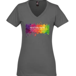 District Perfect Blend V-Neck T-Shirt - Ladies' - Full Color