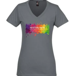 District Perfect Blend V-Neck T-Shirt - Ladies' - Full Color