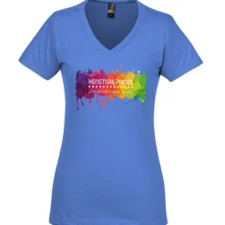District Perfect Blend V-Neck T-Shirt - Ladies' - Full Color