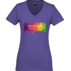 District Perfect Blend V-Neck T-Shirt - Ladies' - Full Color