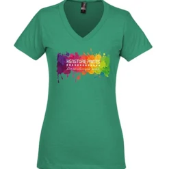 District Perfect Blend V-Neck T-Shirt - Ladies' - Full Color