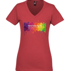 District Perfect Blend V-Neck T-Shirt - Ladies' - Full Color