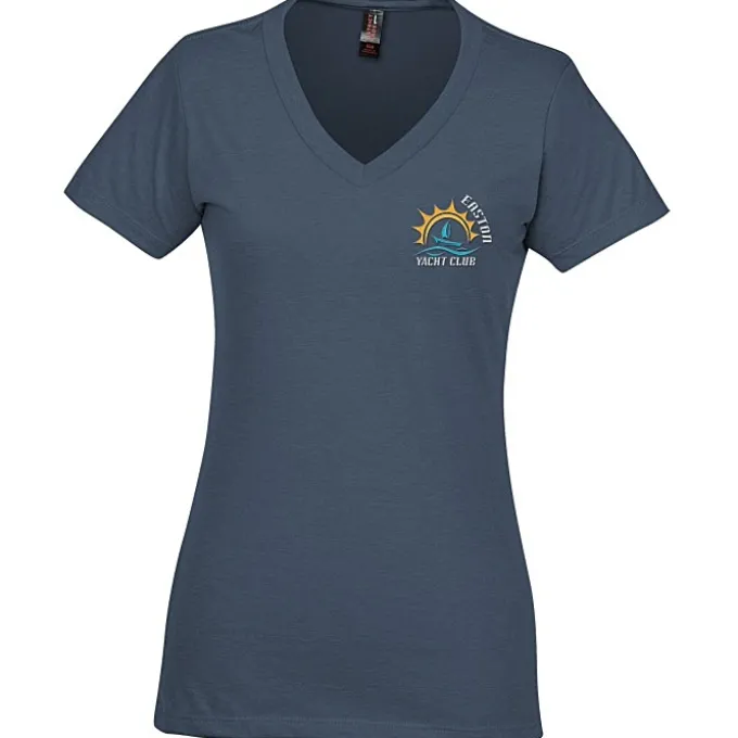 District Perfect Blend V-Neck T-Shirt - Ladies' - Embroidered