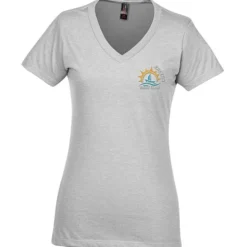District Perfect Blend V-Neck T-Shirt - Ladies' - Embroidered