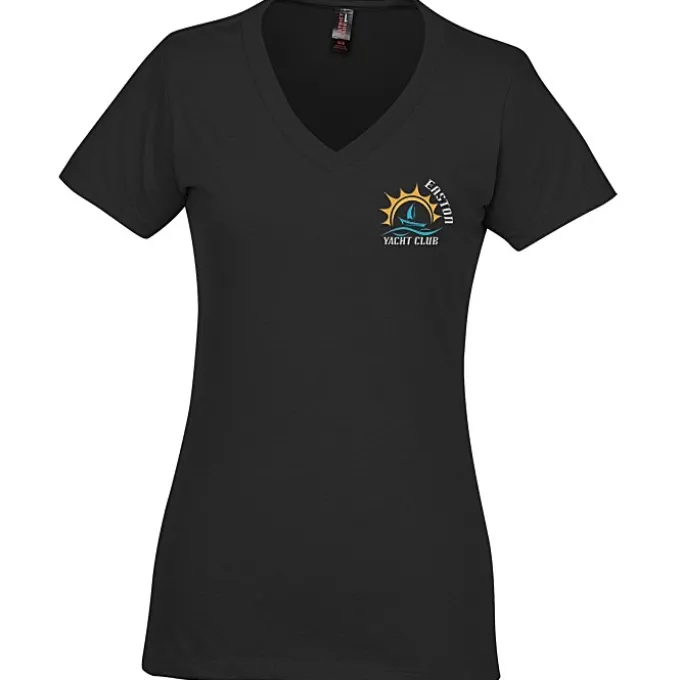 District Perfect Blend V-Neck T-Shirt - Ladies' - Embroidered