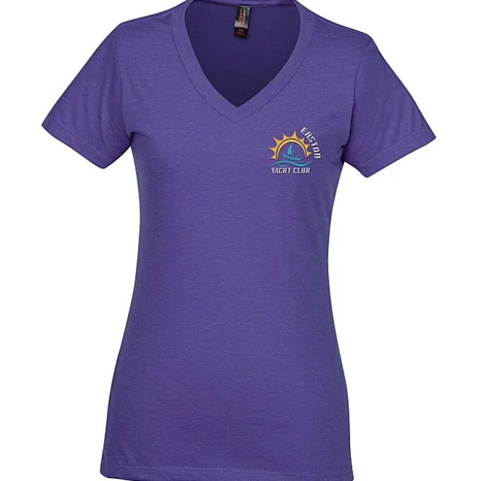 District Perfect Blend V-Neck T-Shirt - Ladies' - Embroidered