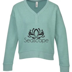 District Perfect Tri Iconic Fleece V-Neck Sweatshirt - Ladies' - Screen