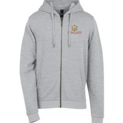 District Perfect Tri Iconic Fleece Full-Zip Hoodie - Men's - Embroidered