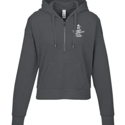 District Perfect Tri Iconic Fleece 1/2-Zip Pullover Hoodie - Ladies' - Screen