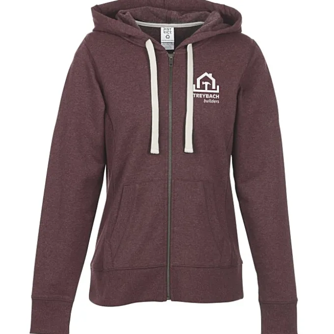 District Recycled Full-Zip Hoodie - Ladies' - Screen