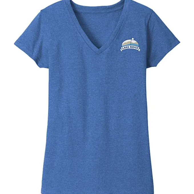 District Recycled V-Neck T-Shirt - Ladies' - Embroidered