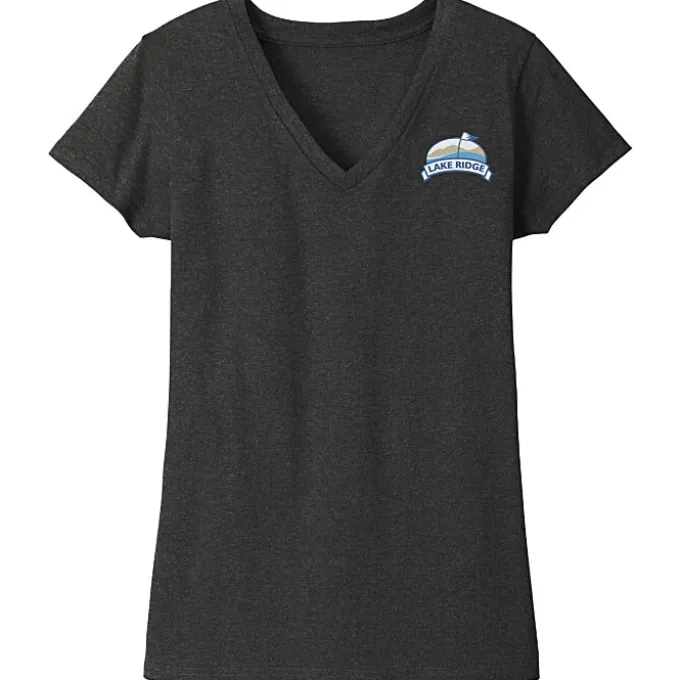 District Recycled V-Neck T-Shirt - Ladies' - Embroidered