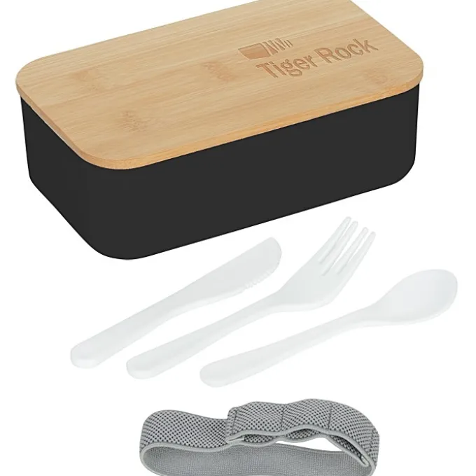 Divided Bento Box with Bamboo Lid Lunch Set