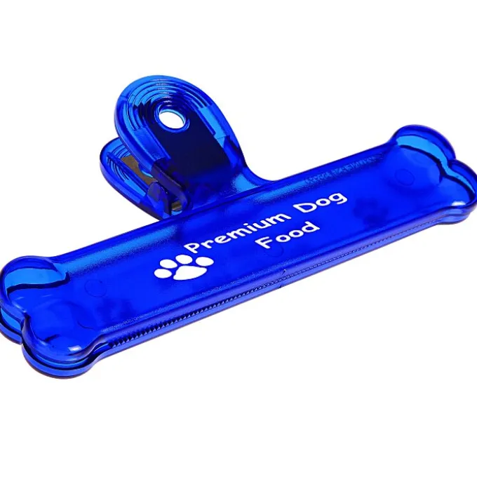 Dog Bone Bag Clip - 6 inches - Translucent