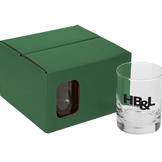 Double Old-Fashioned Glass Set - Colored Box
