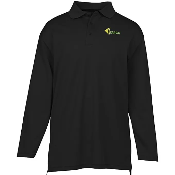 Dry-Mesh Hi-Performance Long Sleeve Polo - Men's - 24 hr