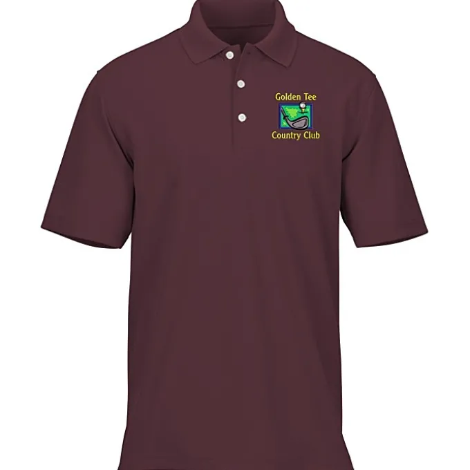 Dry Zone Stain Release Mini Grid Polo - Men's