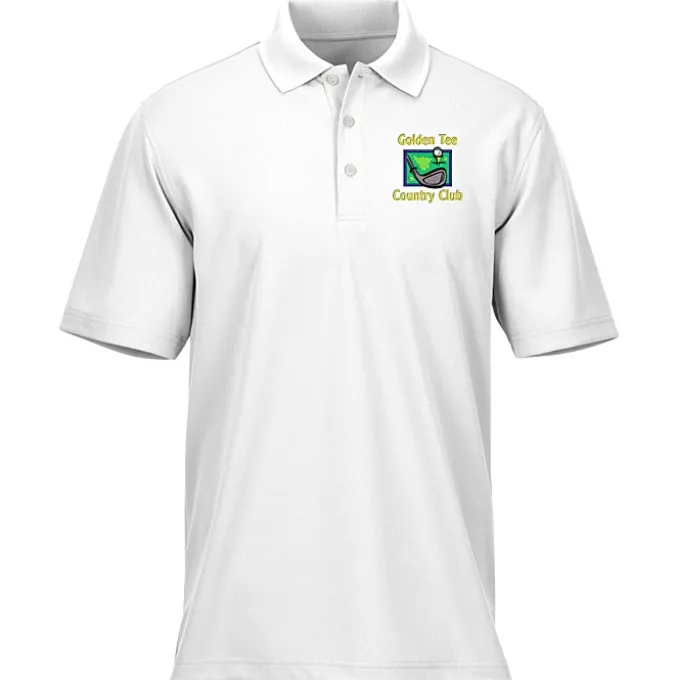 Dry Zone Stain Release Mini Grid Polo - Men's