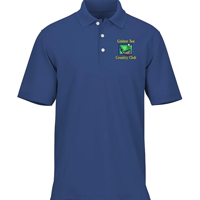 Dry Zone Stain Release Mini Grid Polo - Men's