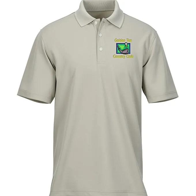 Dry Zone Stain Release Mini Grid Polo - Men's