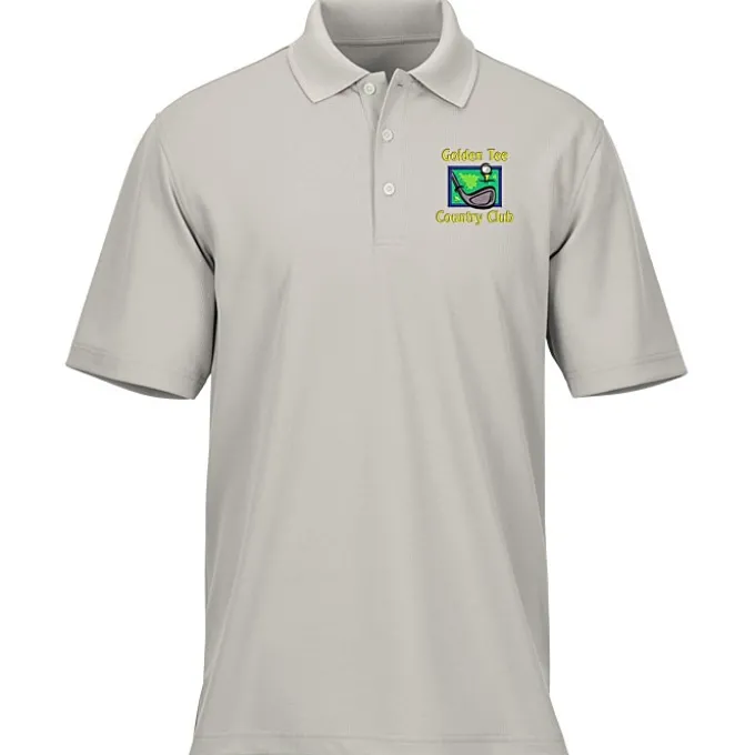 Dry Zone Stain Release Mini Grid Polo - Men's
