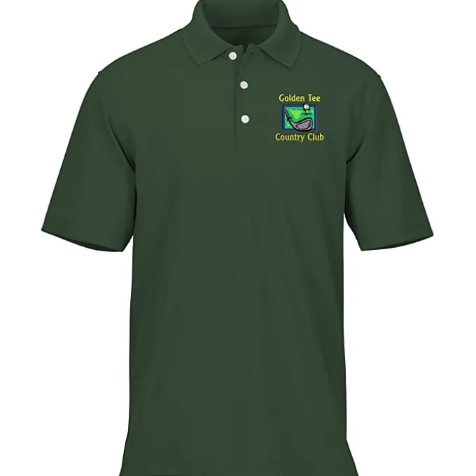 Dry Zone Stain Release Mini Grid Polo - Men's